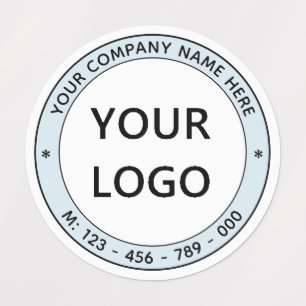 Etiquetas Logotipo personalizado Nome comercial Informações 