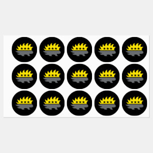 Etiquetas Logotipo preto e amarelo do logotipo do porco- da