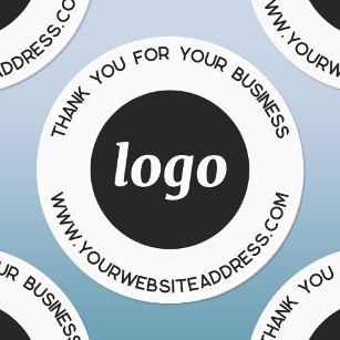 Etiquetas Logotipo Simples Com Agradecimentos Comerciais