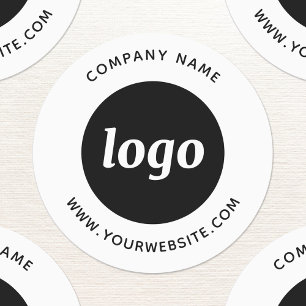 Etiquetas Logotipo Simples Com Empresa De Texto