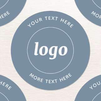 Etiquetas Logotipo simples com texto Business Dusty Blue