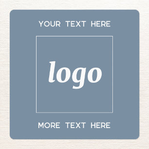 Etiquetas Logotipo simples com texto Business Dusty Blue