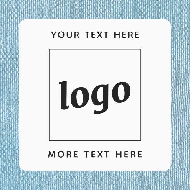 Etiquetas Logotipo Simples Com Texto Empresarial (Simple logo with custom text business promotional branding iron on clothing labels)