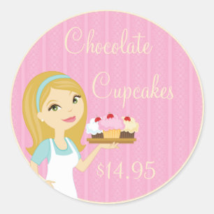 Etiquetas louras 5 do preço do produto do cupcake
