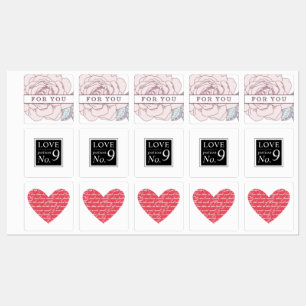 Etiquetas Love Essential Oil Roller Bottle Labs