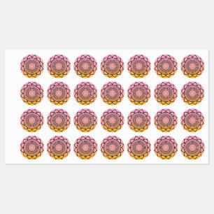 Etiquetas Mandala rosa - Mandalaart