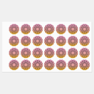 Etiquetas Mandala rosa - Mandalaart