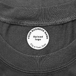 Etiquetas Marca comercial no círculo branco Ferro na etiquet