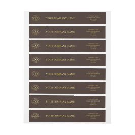 Etiquetas Marca de logotipo de empresa marrom minimalista pe