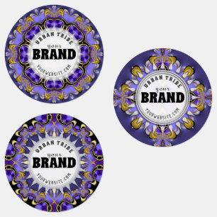 Etiquetas Marca Roxo Dourado Steampunk Alt Gótico