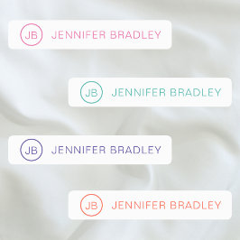 Etiquetas Marcas de Vestuário do Nome Personalizado do Monog