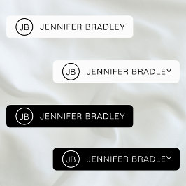 Etiquetas Marcas de vestuário do nome personalizado monogram
