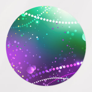 Etiquetas Mardi Gras Festivo Purple Background
