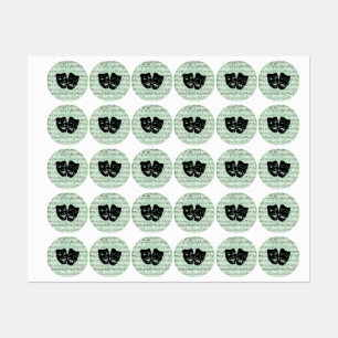 Etiquetas Máscaras Gregas de Música Verde e Teatro