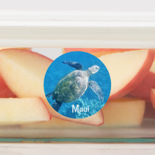 Etiquetas Maui Sea Turtle