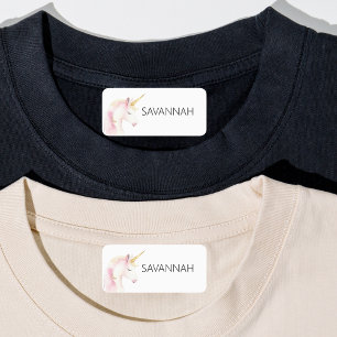 Etiquetas Menina branca rosa-rosa Unicorn