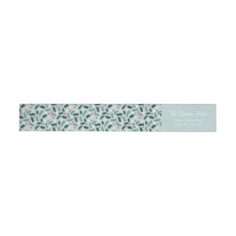 Etiquetas Merry Holly Days Wrap Around Return Address Label