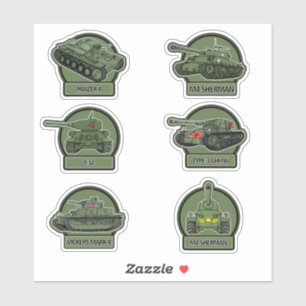 Etiquetas militares do tanque WW2 - verde azeitona