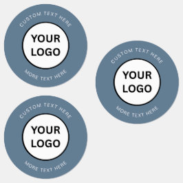 Etiquetas Minimalist Dusty Blue Custom Business Logo Labels