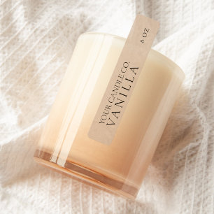 Etiquetas Minimalist Kraft Personalized Candle Label