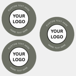Etiquetas Minimalist Sage Green Custom Business Logo Labels