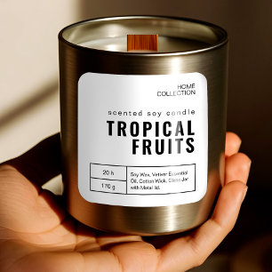 Etiquetas Mínimas de Velas Brancas e Pretas