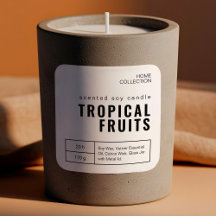 Etiquetas Mínimas de Velas Brancas e Pretas