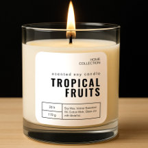 Etiquetas Mínimas de Velas Brancas e Pretas