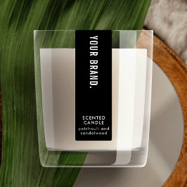 Etiquetas Mínimo de Jar de Vela Preta Fino à prova de água v