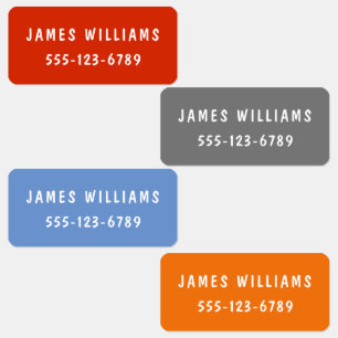 Etiquetas Mínimo Personalizar Texto Personalizado de Nome P