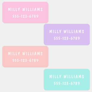 Etiquetas Mínimo Personalizar Texto Personalizado de Nome P