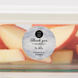 Etiquetas minúscula azul adicionar texto do logotipo obrigad