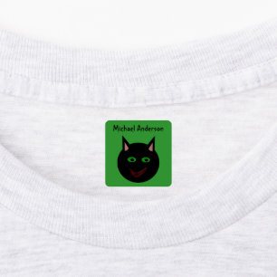 Etiquetas Miúdos do costume do gato preto do Dia das Bruxas