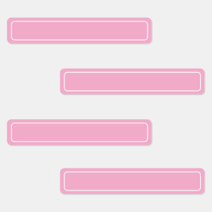 Etiquetas Modelo de borda do Vazio branco e rosa simples