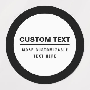 Etiquetas Modelo de Texto Personalizável Simples Negrito