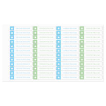 Modern Cute Stars Kids Color Coded Name Labels