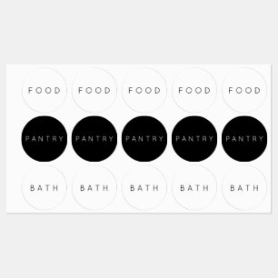 Etiquetas Moderna Tipografia Branca Simples e Minimalista