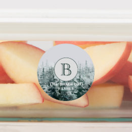 Etiquetas Monograma da Floresta Russa em Cozinha