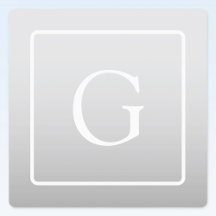 Monograma de Apelido de Gradação de Cinzas Claras