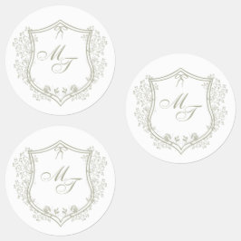 Etiquetas Monograma de Casamento