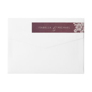 Etiquetas Monograma de casamento ruidoso de renda variável