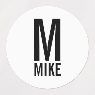 Etiquetas Monograma e Nome Personalizados Modernos