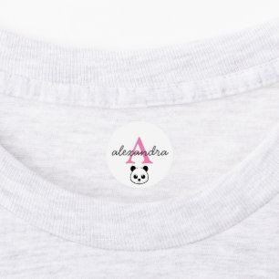 Etiquetas Monograma personalizado de panda bonito