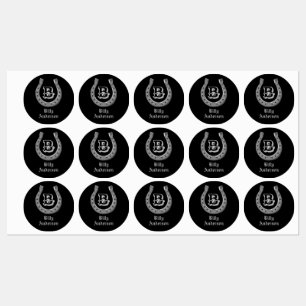 Etiquetas Monograma Personalizado de Sapato de Cavalo de Cow