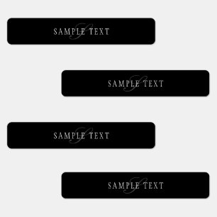 Etiquetas Monograma Personalizável Elegante   Cinza Preta Br