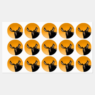 Etiquetas Moose no Sunset - Arte original sobre a vida selva