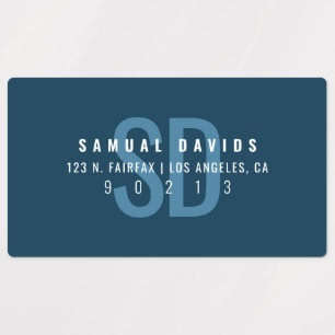 Etiquetas Morada Azul Negra Moderna à Prova de Água