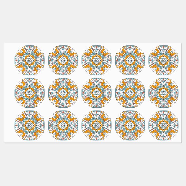 Etiquetas mosaico amarelo (Folha)