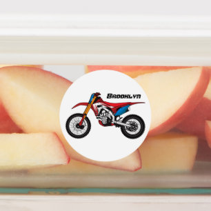 Etiquetas Moto de terra vermelha