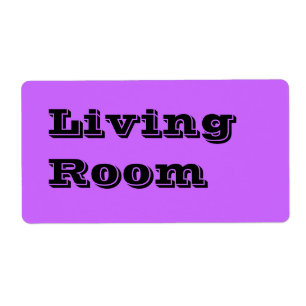 Etiquetas móveis da sala de visitas no roxo da